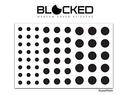 BLOCKED 57 Black Blocked101 Webcam Cover Stickers | 6 x 4 x 0.03 inches | Vinyl | Water Resistant