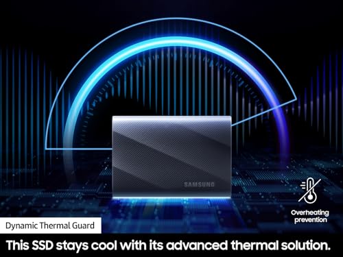 Samsung 2TB MU-PG2T0B/AM USB 3.2 Gen 2x2 Portable SSD, Sequential Read Speed 2000MB/s, External Solid State Drive, Black