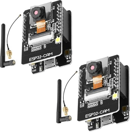 Aideepen 2-Pack ESP32 CAM Development Board 512KB Memory 240MHz Dual Core Microcontroller FreeRTOS