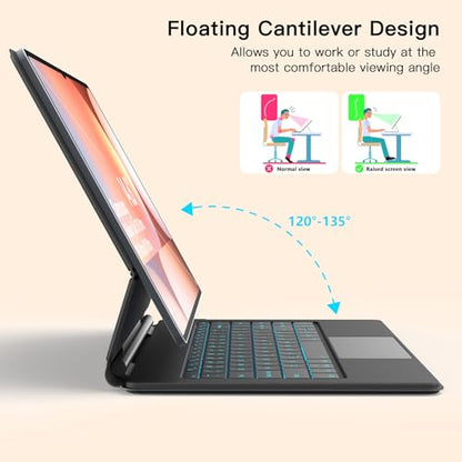 Sackei 14.6" Magic Keyboard Case for Galaxy Tab S10 Ultra S9 Ultra S8 Ultra with Clicky Switch, Floating Cantilever Design