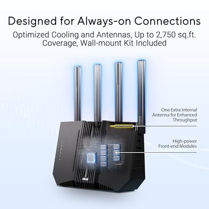ASUS RT-BE9700 Tri-Band WiFi 7 Router 9700 Mbps