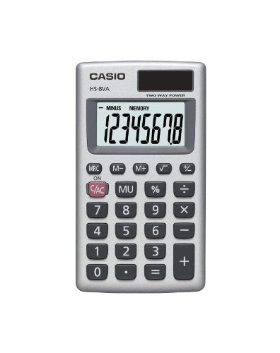 Casio 2.5 Inch HS-8VA LCD Standard Function Calculator