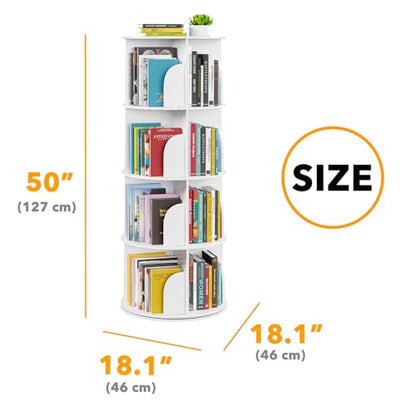 SpaceAid 4 Tier 56XZSJ-MS02-W4 Bookshelf White