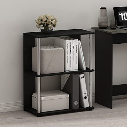 Furinno 3-Tier 15070AMSS Floor Mount Bookcase 11.6" D x 23.6" W x 29.8" H