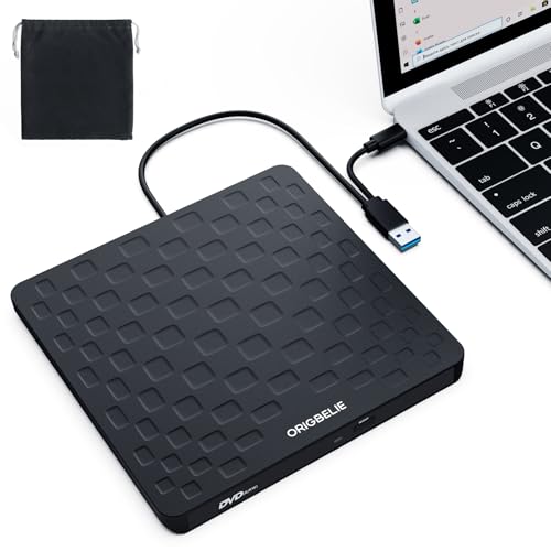 ORIGBELIE External Ultra-Slim Optical Drive TP520 24xCD 8xDVD USB 3.0