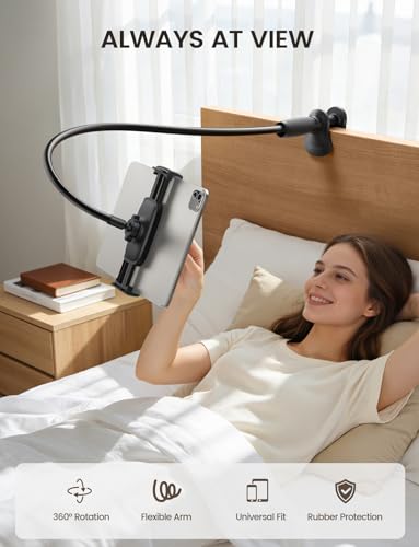 Lamicall Tablet Holder STGT03 Adjustable Gooseneck Mount for 4.7-13 inches Tablets and Cell Phones