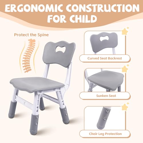 Pterying 23.7" x 23.7" LY-1106B Table and Chair Set - High Density Polyethylene - Modern - Grey