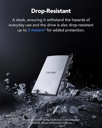 Lexar 1TB LES3XXX001T-RNSAU External SSD, USB 3.0, Portable Solid State Drive