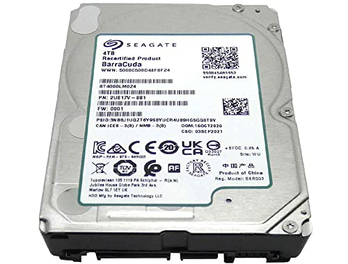 Seagate 4TB ST4000LM024 5400RPM 2.5-inch SATA Hard Disk Drive