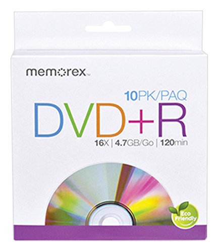 Memorex 4.7GB 16X DVD+R 10 Count - 2 Hour Capacity