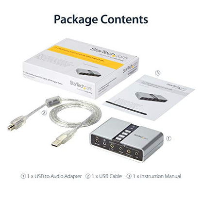 StarTech.com 7.1 USB External Sound Card ICUSBAUDIO7D