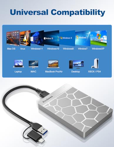 Kosbees 500GB HD-S500 USB 2.0/3.0 External Portable Hard Drive