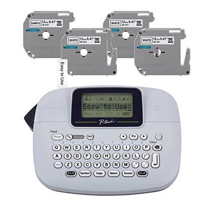 Brother PT-M95 P-Touch Monochrome Label Maker, Portable, 7.5 ppm, USB Connectivity, 0.57 Pounds