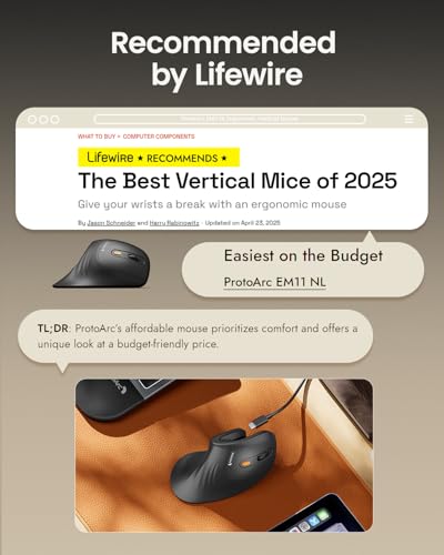ProtoArc 250g EM11 NL Optical 2400 DPI Wireless Mouse