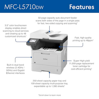 Brother MFC-L5710DW Laser Printer Monochrome 1200 x 1200 DPI 48 ppm All-in-One