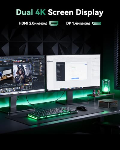 KAMRUI Mini PC E1 3250U 256GB SSD 16GB RAM 4096x2160 60Hz Integrated