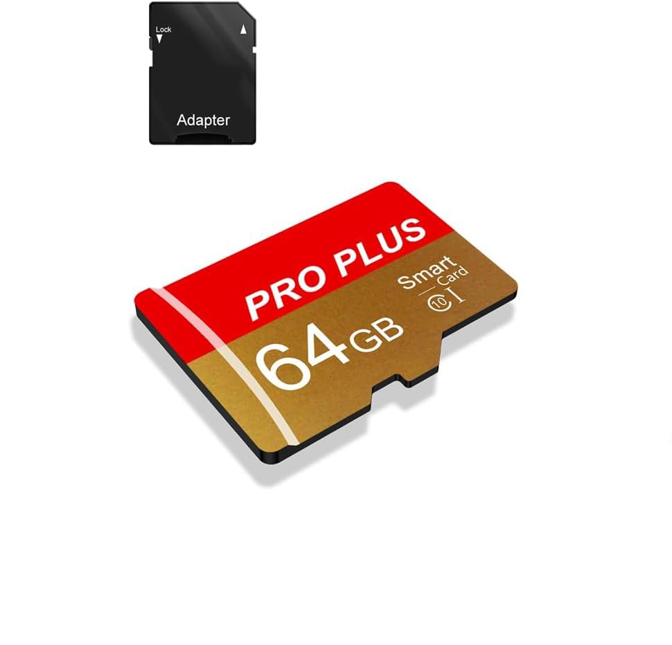 Yicunxin 64GB Red Gold 64GB Class 10 Micro SD Memory Card