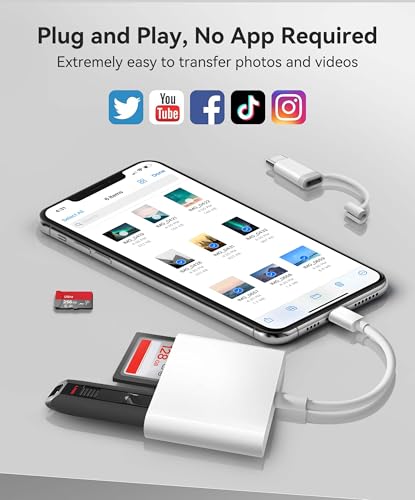 AkHolz SD Card Reader Model AkHolz-L4Lte Dual-Lightning & USB-C Interface for SD/microSD