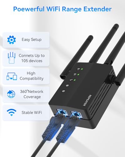 GEYILO 1200Mbps Dual Band 5GHz WiFi Extender WD-R1206U