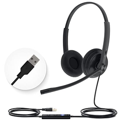Yealink UH34 Lite Dual Teams USB Headset, Stereo, Wired, Noise Cancelling Microphone