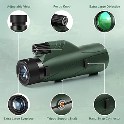 OXK 12x56 12x56 Monocular Manual Focus Prism Fixed Mount Fully Multi-Coated