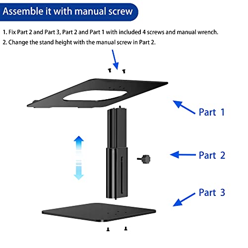 BESIGN LSX6N 3.94x3.94x3.94in Laptop Stand Black Adjustable Ergonomic Universal