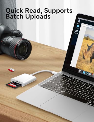 xdgeLoad USB-C 2 Slot SD Card Reader 480 Mbps Compact Adapter for SD/MicroSD Compatible with iPhone/iPad/Mac