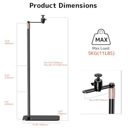 PUTORSEN Projector Stand EMTD-01 Height Adjustable 360° Rotatable Black Metal