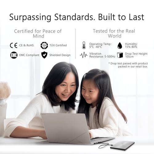 ASUS SDRW-08U3M-U/BLK/G/AS/P2G External Ultra Slim Portable DVD Writer, USB 3.2 Gen2x1 Type-C, Compatible with Windows 11, 10, 8/8.1 and macOS