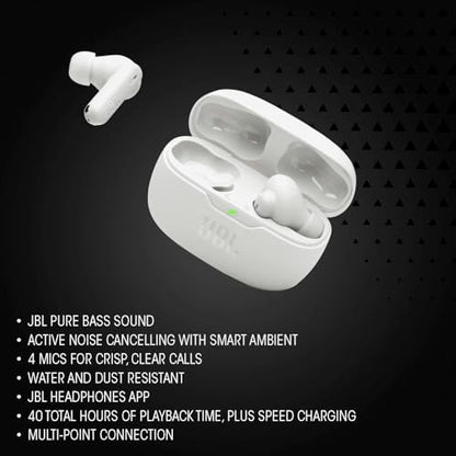 JBL Vibe Beam 2 JBLVBEAM2BLKAM True Wireless In-Ear Headphones 16 Ohm 20Hz - 20,000Hz