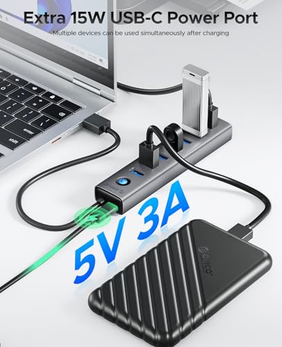 ORICO 7-Port USB 3.0 Hub ACF31-10 5Gbps Aluminum USB Splitter
