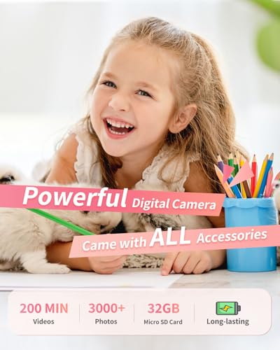 Lecran 2.8" Pink DC403 44MP Digital Camera 1080p 30FPS Ultracompact