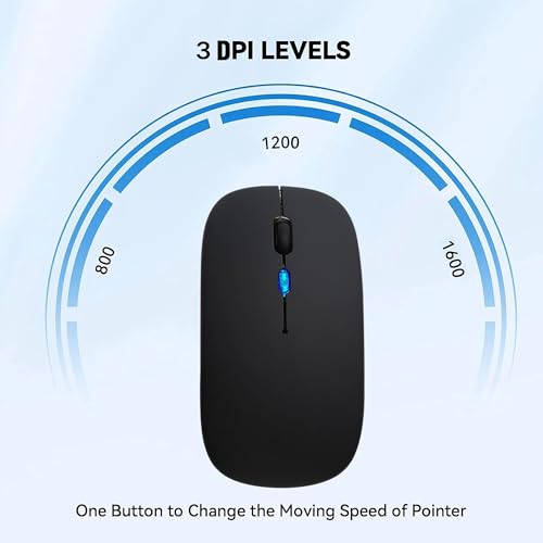 WREANU Wireless Bluetooth Mouse Dual Mode BT 3.0/5.2 2.4G Compact Portable Mice