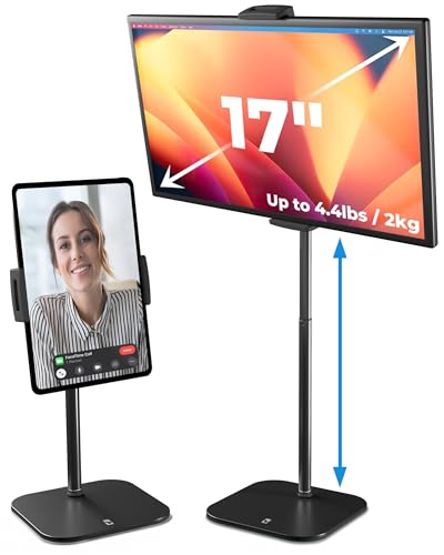 COOPER 20" CPR229BLK130 Adjustable Tablet Stand for Desk, Supports Devices up to 4.4lbs, Tabletop Mount, Black