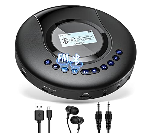 Arafuna 5.5" CD-521 Bluetooth CD Player with FM Transmitter and Anti-Skip Protection