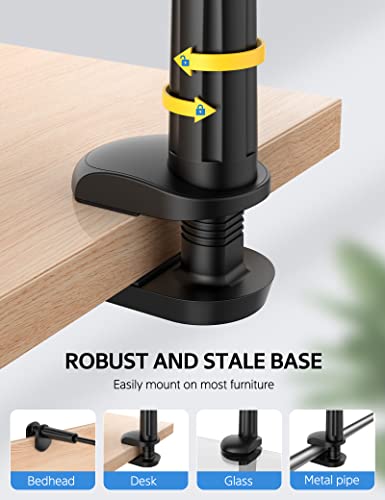 SHAWE 80cm US-Gooseneck Tablet Holder Adjustable Tabletop Flexible Mount Black