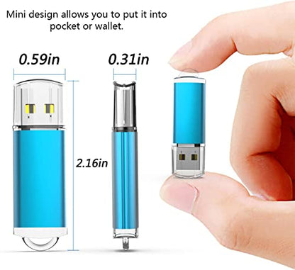 K&ZZ 64GB U215 USB 2.0 Flash Drive Multicolored 5 Pack