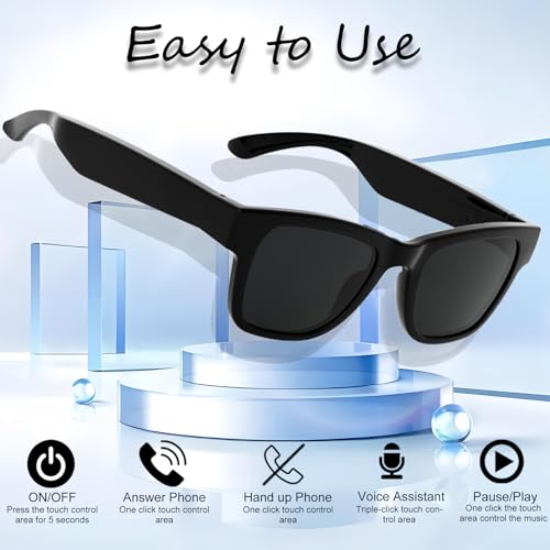 XOOMEER 1.5" B0G4M9ZM1P AI Smart Glasses - Translation, Bluetooth - Classic Plastic