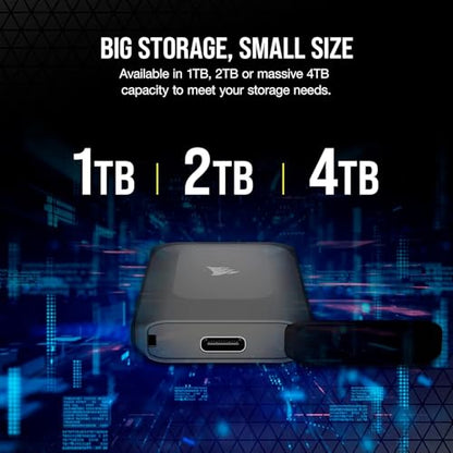Corsair EX100U 2TB Portable USB 3.2 Gen 2×2 External SSD