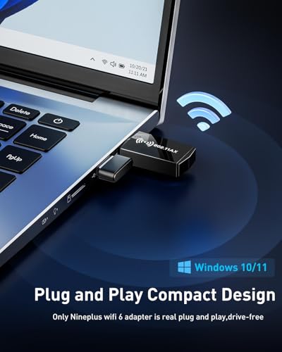 Nineplus USB WiFi Adapter EEE 802.11ac/ax 1800Mbps Dual Band USB 3.0