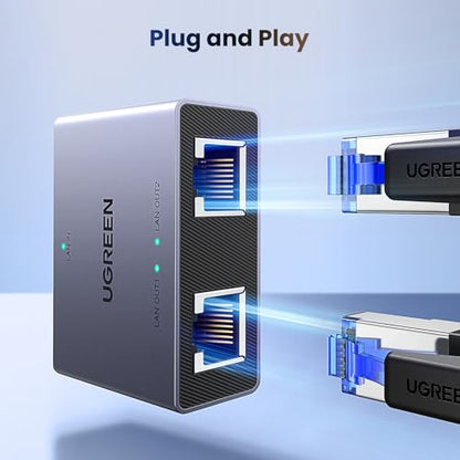 UGREEN 45311 Ethernet Splitter 2 Ports 1000 Mbps RJ45
