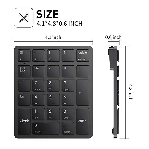 havit 26 Keys Bluetooth Numeric Keypad for PC, Laptop, Tablet - Wireless Rechargeable