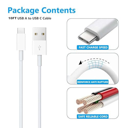 Toeasor 3.0ft USB Type-C Cable USBC-1M