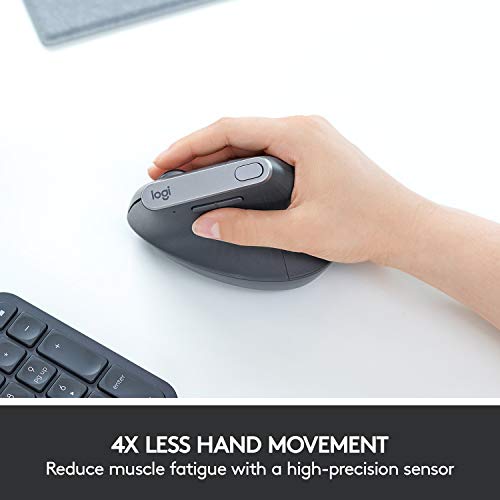 Logitech MX Vertical Wired Ergonomic Mouse 4000 DPI USB Optical 4buttons Right Handed