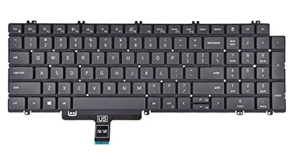 KBRPARTS Replacement Keyboard Black Backlit QWERTY Layout for Dell Latitude 5520 5530 5540 5521 5531, Precision 3560 3570 3580 3561 3571 3581, Precision 7670 7680 7770 7780