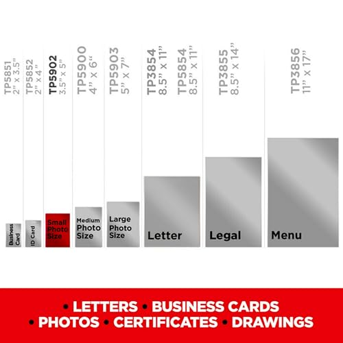 Scotch 5 Mil Thermal Laminating Pouches 20 Count Business Card Size 2.3 x 3.7 Inches