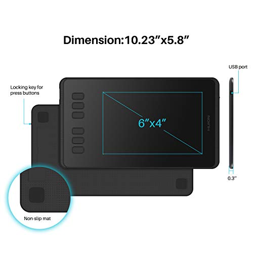 HUION H640P 6x4 inch Digital Graphics Tablet 1920x1080