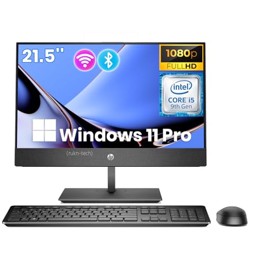 HP 21.5-inch ProOne 600 G5 i5-9500T 256GB SSD 8GB RAM Windows 11 Pro All-in-One Computer