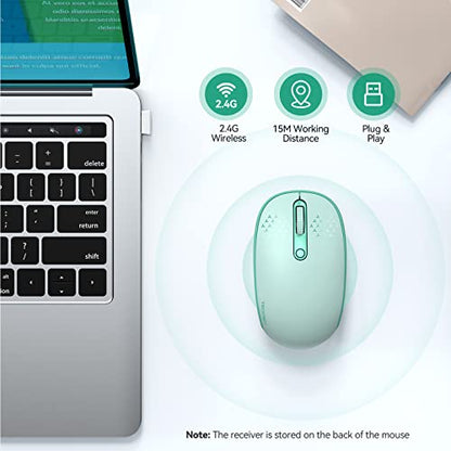 TECKNET 2.4G Wireless Mouse TK-MS006 Optical 1600 DPI Battery Powered USB Compatible