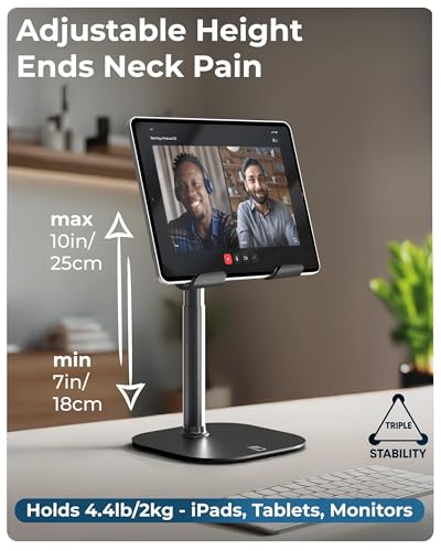 COOPER 7-10inch Adjustable Stand CPR238BLK129 Tablet Holder Compatible with Devices up to 4.4lb